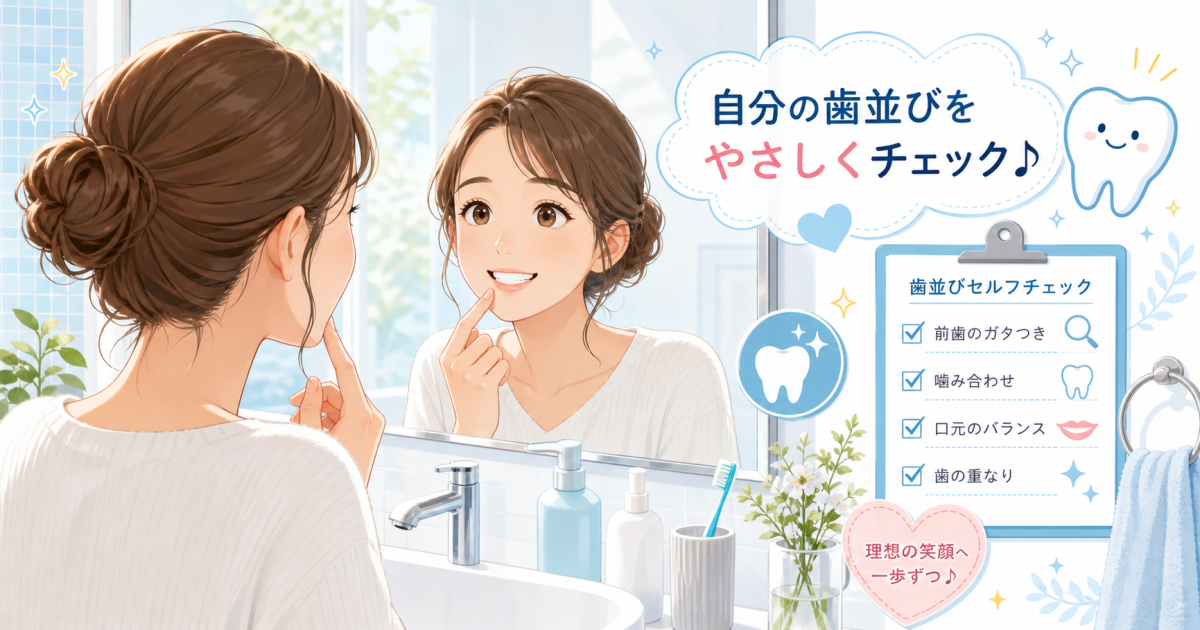 私の歯並びは矯正が必要？自宅でできる簡単セルフチェックと受診目安