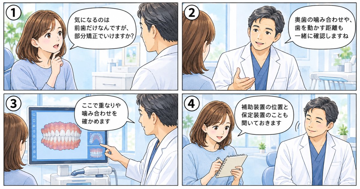 前歯の部分矯正を相談するときに確かめたいこと